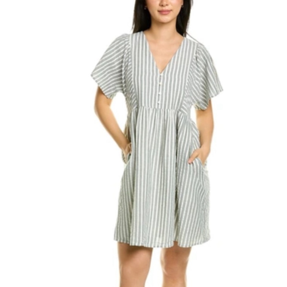 Madewell Seersucker stripe dress